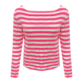 Fijn gebreide trui met boothals  - verschillende kleuren