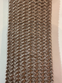 Riem met stretch en metalen gesp - taupe
