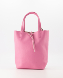 Echt leren mini shopper babyroze