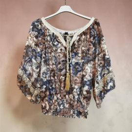 IZ NAIZ Ibiza top leo blue 55006 IZ NAIZ Ibiza top leo blue 55006