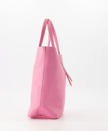 Echt leren mini shopper babyroze