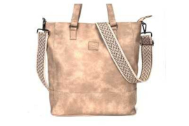 I'm Dutch taupe schoudertas/shopper Clever