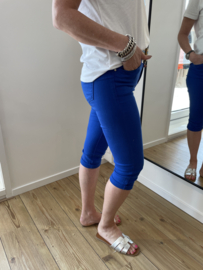 Norfy 3/4 capri jeans met push up effect blauw