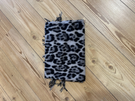 Sjaal leopard print - grijs