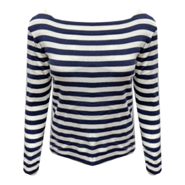 Fijn gebreide trui met boothals  - verschillende kleuren