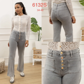 Miss Bon  Y6132S# wide leg jeans grey