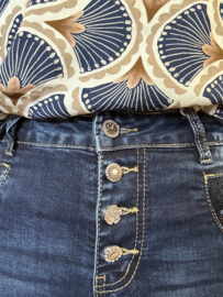 Jewelly jeans met sierknopen