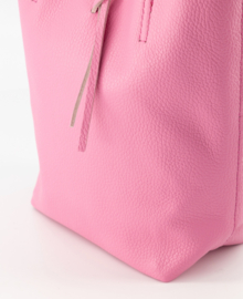 Echt leren mini shopper babyroze