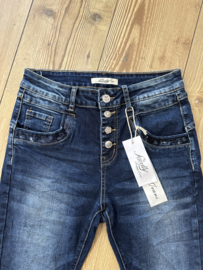 Jewelly jeans met sierknopen