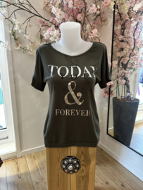 Today & forever t-shirt - olijfgroen