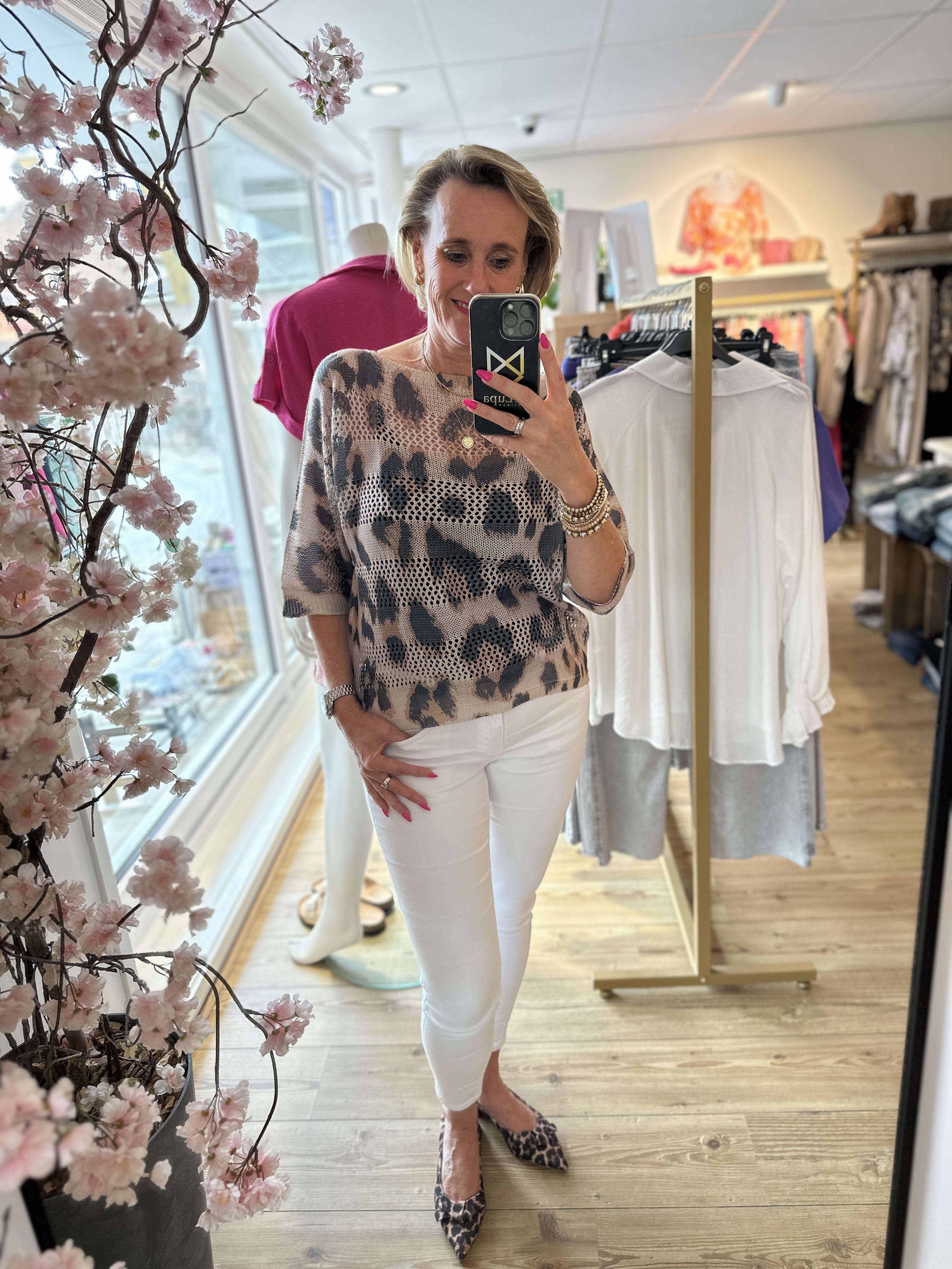 IZ NAIZ 8385 Trui print leopard