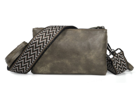 Schoudertasje crossbody  New Castel - Army green