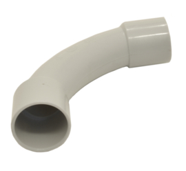 Bocht 90° voor rechte buis 20mm RAL7035