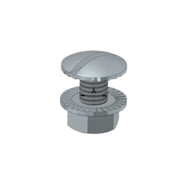 Rondbolkopbout en flensmoer M6x10mm