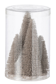 Set kerstbomen glitter