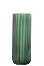 Groene glazen vaas