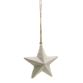 Ornament ster zandkleur