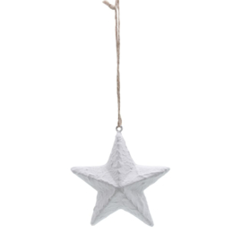 Ornament ster wit