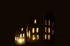 Set zwarte huisjes