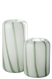 Vaas wit/groen L