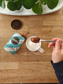 Poeder voor chocolademelk met marshmallows