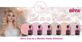 Diva Gel in a Bottle Nude Glitters Collection + Fineliner
