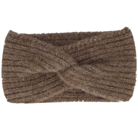 Hoofdband dark taupe melange