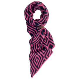 Fem Artic sjaal Navy/pink