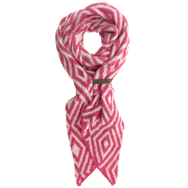 Fem Artic sjaal offwhite/pink