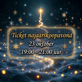 Ticket najaarskoopavond vrijdag  23 oktober