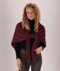Poncho Burgundy melange