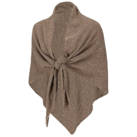 Poncho dark Taupe melange