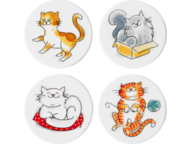 Onderzetters set van 4 - kat