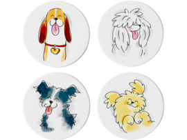 Onderzetters set van 4 - hond