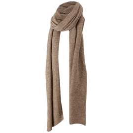 Fijne sjaal dark taupe melange