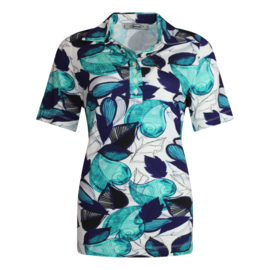 POLOSHIRT AZURE MARINE BLADEREN