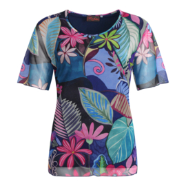 SHIRT MARINE PINK TROPICAL