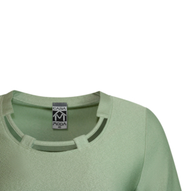 SHIRT GROEN UNI STRUCTUUR