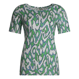 SHIRT GREEN OFFWHITE DESSIN BARBARA LEBEK