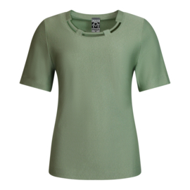 SHIRT GROEN UNI STRUCTUUR