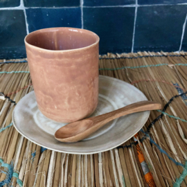 item #20  - Set latte mug & plate  for croissant