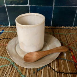 item #16  - Set latte mug & plate  for croissant