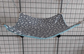 Vierkante hangmat 34x34 cm grijs met schaapjes