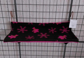 Radiator hangmat lang Bruin met roze beren en sneeuw