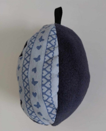 Sloopbal met vanillekoekjes Blauw met vlinders en hartjes
