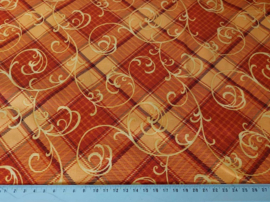 Roest ruit met swirls