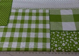 Lime met patchwork