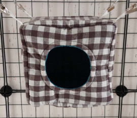 Kubus M Grijze ruit medium met blauw