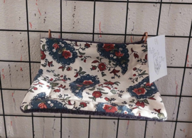 Radiator hangmat S Donkerblauw motief met bordeaux bloemen