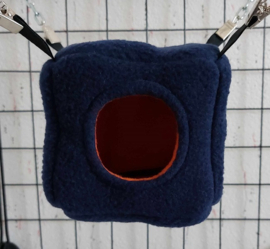 Kubus S Donkerblauw met oranje